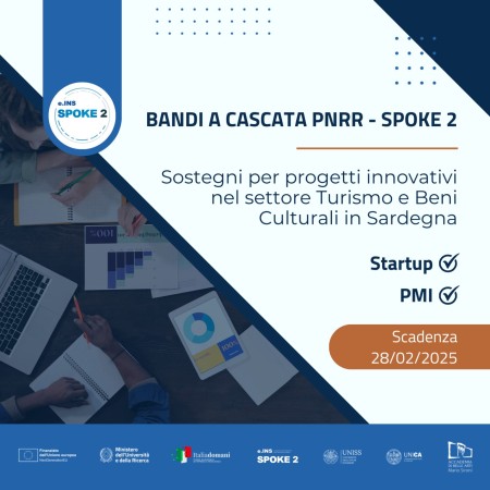 Università di Sassari, Progetto Spoke 2 Innovazione e sostenibilità per la competitività delle PMI del turismo e dei beni culturali. Invito alla compilazione dell&#039;indagine conoscitiva